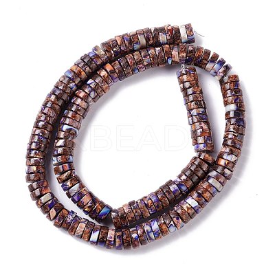 Assembled Synthetic Bronzite and Imperial Jasper Beads Strands G-I318-03B-1