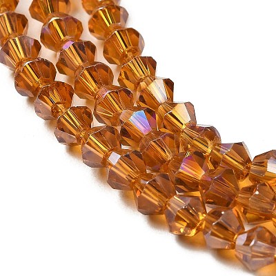 Transparent Electroplate Glass Beads Strands LS-EGLA-A039-T4mm-B28-1
