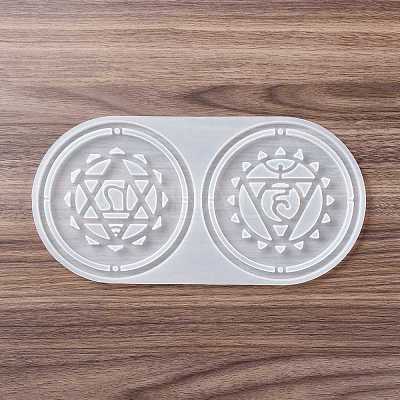 Meditation Yoga Pendants Cup Mat Silicone Molds DIY-B056-02B-1