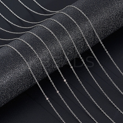 304 Stainless Steel Cable Chain Necklaces PH-NJEW-E122-11P-1