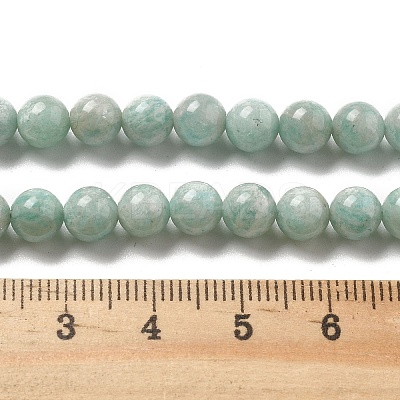 Natural Amazonite Beads Strands G-L618-A01-6mm-1