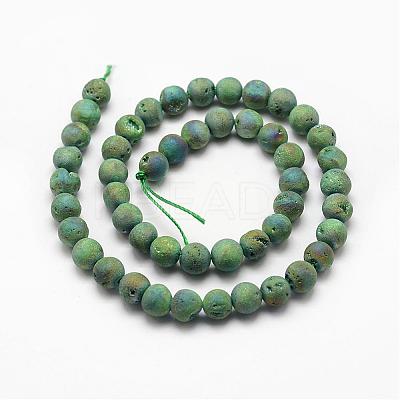 Electroplated Natural Quartz Crystal Beads Strands G-K174-01A-1
