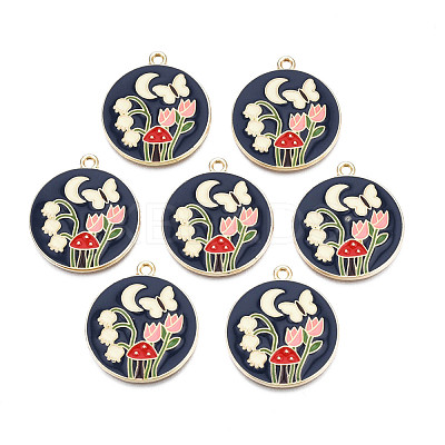 Alloy Enamel Pendants ENAM-N055-113B-1
