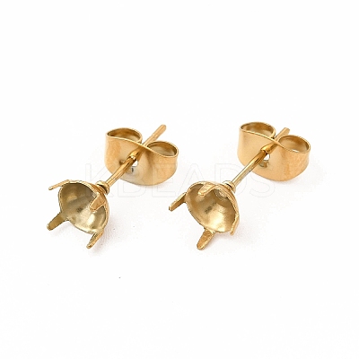 304 Stainless Steel Stud Earring Finding STAS-C071-03B-G-1