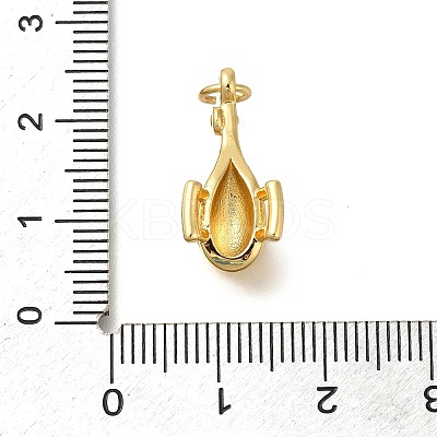 Rack Plating Brass with Cubic Zirconia Pendants KK-Z086-29G-01-1