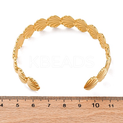 304 Stainless Steel Cuff Bangles for Women BJEW-F491-01G-04-1