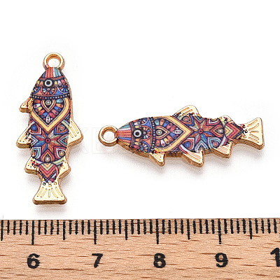 Alloy Enamel Pendants FIND-C037-16G-07-1-1