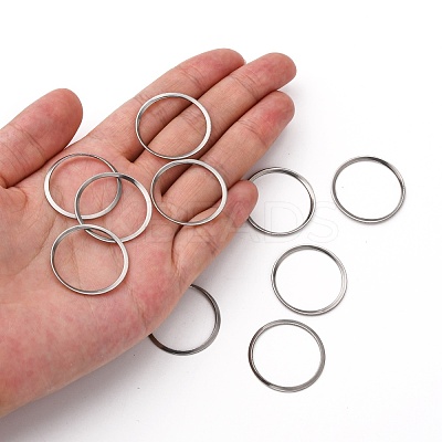 Non-Tarnish 201 Stainless Steel Linking Rings X-STAS-F192-001P-03-1