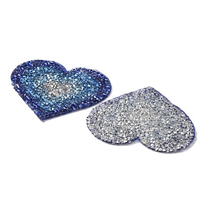 Heart Hotfix Rhinestone Iron on Patches DIY-WH0308-193B-1