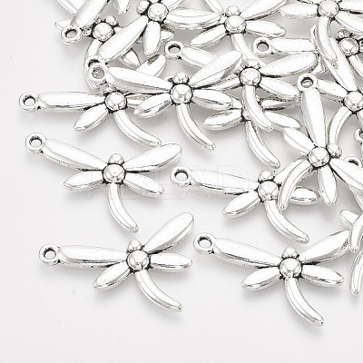 Tibetan Style Alloy Pendants TIBEP-S319-030AS-RS-1