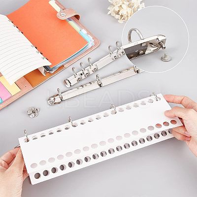 Carbon Steel 6 Ring & 4 Ring Loose Leaf Book Binder Hinged Clamp FIND-NB0002-38-1