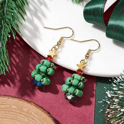 GLass Dangle Earrings EJEW-TA00440-02-1