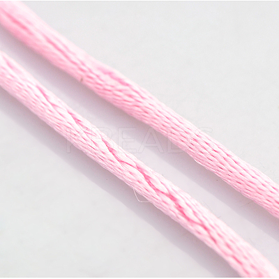 Round Nylon Satin Rattail Cord X-NWIR-O001-A-16-1