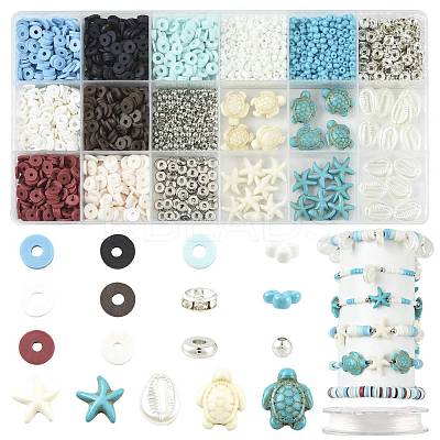 Ocean DIY Jewelry Making Findings Kits DIY-FS0009-75-1