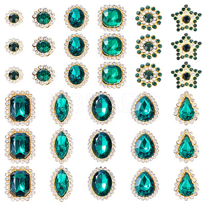 100Pcs Teardrop/Heart/Star Sew on Rhinestones GACR-TA0001-07C-1