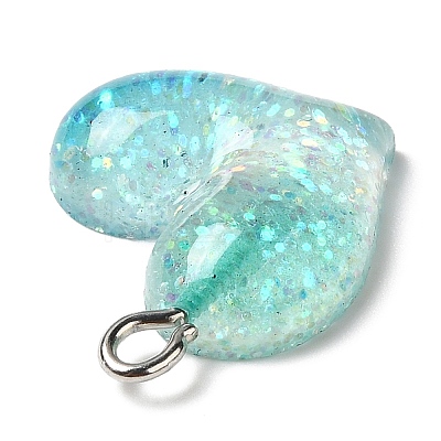 Gradient Color Transparent Resin Pendants RESI-A023-01A-1