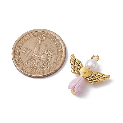 Resin Imitation Pearl Pendants PALLOY-JF02565-04-1