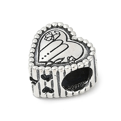 925 Sterling Silver European Beads STER-R005-02AS-06-1