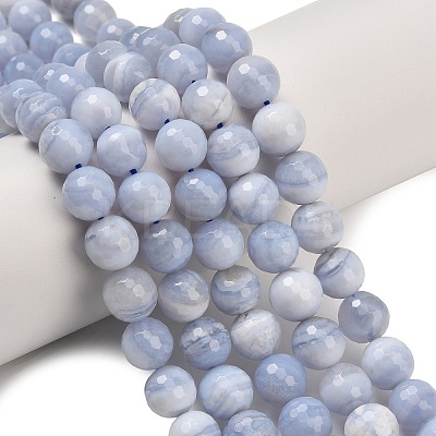 Natural Blue Lace Agate Beads Strands G-C280-B07-10mm-1
