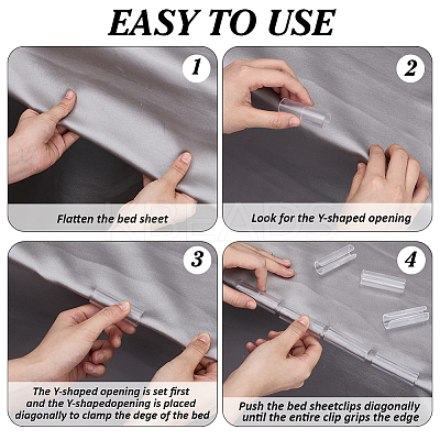 20Pcs Plastic Bed Sheet Fasteners FIND-DR0001-84-1