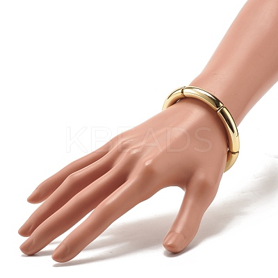 Chunky Acrylic Curved Tube Beaded Stretch Bracelet for Women X-BJEW-JB07628-1