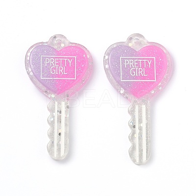 Two Tone Resin Big Pendants RESI-Z001-01C-1