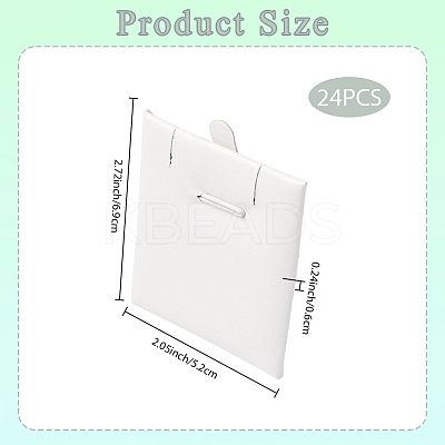 24Pcs PU Leather & Sponge Jewelry Pendant Nceklace Display Cards NDIS-SP0001-03B-02-1