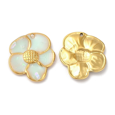 304 Stainless Steel Enamel Pendants STAS-K256-01G-02-1