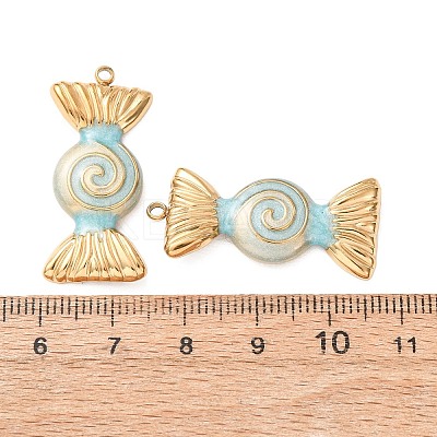 304 Stainless Steel Enamel Pendants SA-CBAD609-05G-03-1