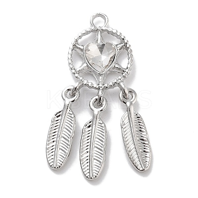 Rack Plating Alloy Rhinestone Pendants PALLOY-F311-19P-01-1