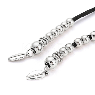 Boho Waxed Cord Adjustable Wrap Choker Necklaces NJEW-A013-02-1