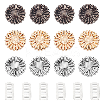 12 Sets 3 Colors Alloy Buckle Clips FIND-WR0006-06-1