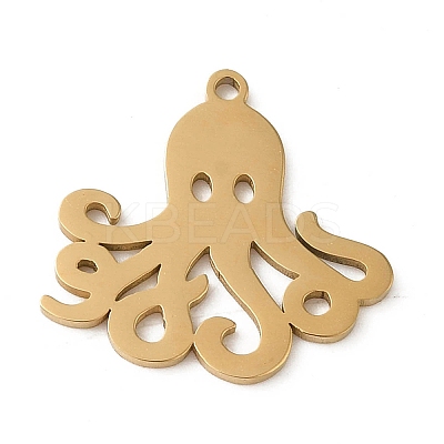 5Pcs 201 Stainless Steel Pendants STAS-B064-04G-1