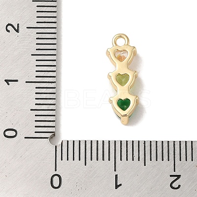 Brass Cubic Zirconia Pendants KK-G499-07G-02-1
