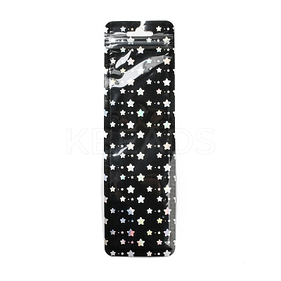 Rectangle Glitter Holographic Plastic Yin-yang Zip Top Gift Bags OPP-E004-01C-A01-1