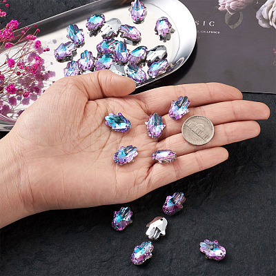 K9 Glass Rhinestone Pendants X-GLAA-TA001-008-1