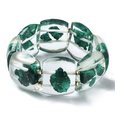 Natural Malachite Stretch Bracelets BJEW-G702-06C-1