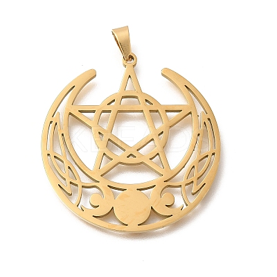 304 Stainless Steel Pendants STAS-S144-05G-C-1