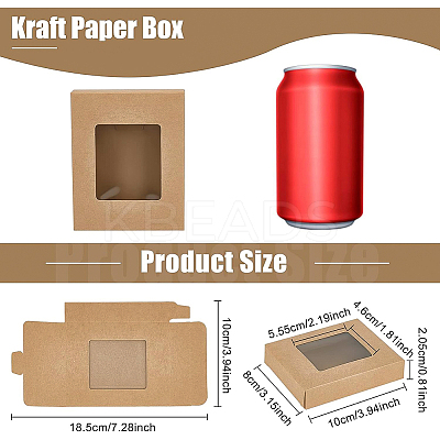 Rectangle Foldable Creative Cardboard Box CON-WH0086-16B-1