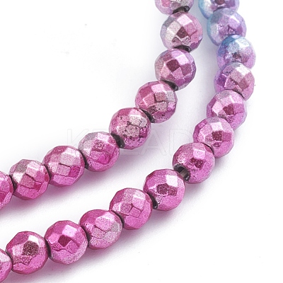 Electroplated Non-magnetic Synthetic Hematite Beads Strands G-L562-10B-1