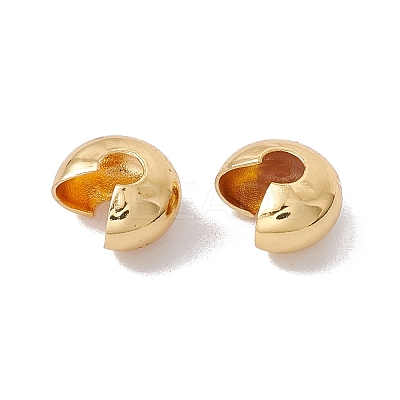 Brass Crimp Beads Covers X-KK-P219-05C-G02-1