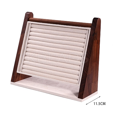 Walnut Wood Ring Display Stand PW-WG4FC6C-02-1
