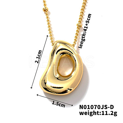 Simple and Stylish Brass Letter Pendant Satellite Chain Necklaces for Women Men GF2554-4-1