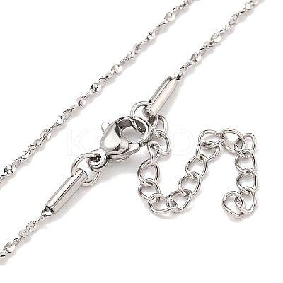 Non-Tarnish 304 Stainless Steel Serpentine Chain Necklaces NJEW-R266-07P-1