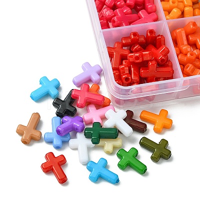 360Pcs 18 Colors Opaque Acrylic Beads SACR-FS0001-23-1