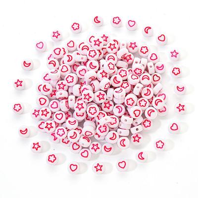 White Opaque Acrylic Beads MACR-YW0001-19E-1
