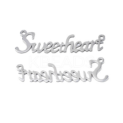 Non-Tarnish 304 Stainless Steel Connector Charms STAS-N095-135-1