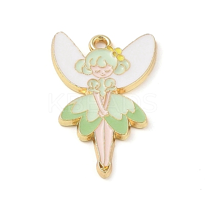 Golden Plated Alloy Eanaml Pendants PALLOY-S184-04G-D-1