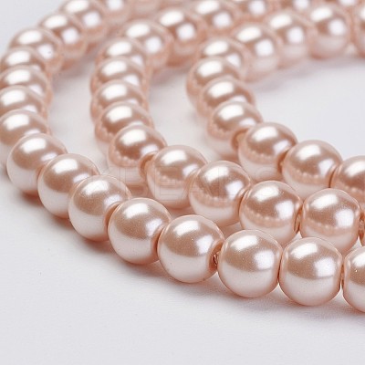 Eco-Friendly Dyed Glass Pearl Beads Strands LS-HY-A008-6mm-RB092-1