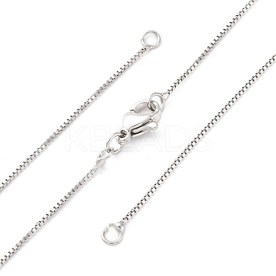 0.9MM Brass Box Chain Necklace Making NJEW-D302-77P-1
